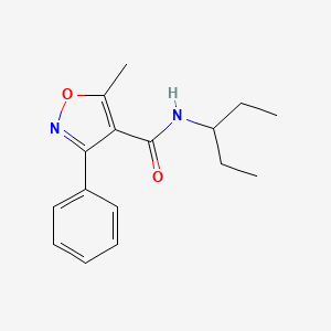 5-methyl-N-(pentan-3-yl)-3-phenyl-1,2-oxazole-4-carboxamide