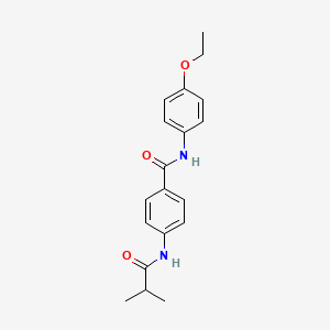 molecular formula C19H22N2O3 B11170913 N-(4-ethoxyphenyl)-4-[(2-methylpropanoyl)amino]benzamide 