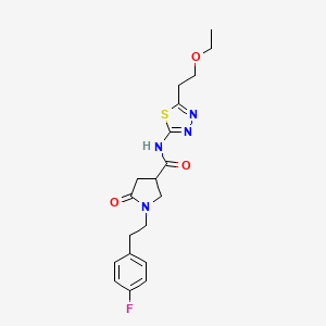 N-[5-(2-ethoxyethyl)-1,3,4-thiadiazol-2-yl]-1-[2-(4-fluorophenyl)ethyl]-5-oxopyrrolidine-3-carboxamide