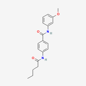 N-(3-methoxyphenyl)-4-(pentanoylamino)benzamide