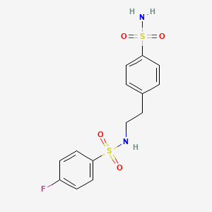 4-fluoro-N-[2-(4-sulfamoylphenyl)ethyl]benzenesulfonamide