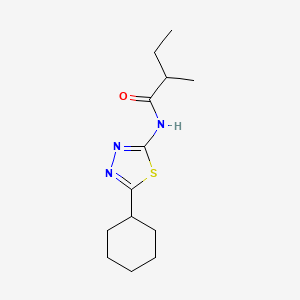 N-(5-cyclohexyl-1,3,4-thiadiazol-2-yl)-2-methylbutanamide