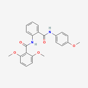 molecular formula C23H22N2O5 B11170997 2,6-dimethoxy-N-{2-[(4-methoxyphenyl)carbamoyl]phenyl}benzamide 