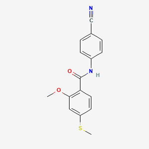 N-(4-cyanophenyl)-2-methoxy-4-(methylsulfanyl)benzamide