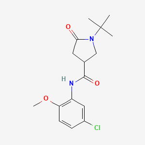 molecular formula C16H21ClN2O3 B11171025 1-tert-butyl-N-(5-chloro-2-methoxyphenyl)-5-oxopyrrolidine-3-carboxamide 