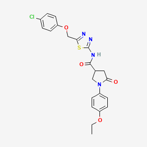 N-{5-[(4-chlorophenoxy)methyl]-1,3,4-thiadiazol-2-yl}-1-(4-ethoxyphenyl)-5-oxopyrrolidine-3-carboxamide