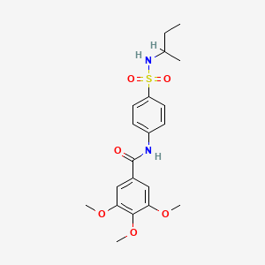 molecular formula C20H26N2O6S B11171077 N-[4-(butan-2-ylsulfamoyl)phenyl]-3,4,5-trimethoxybenzamide 