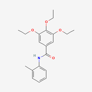 molecular formula C20H25NO4 B11171088 3,4,5-triethoxy-N-(2-methylphenyl)benzamide 