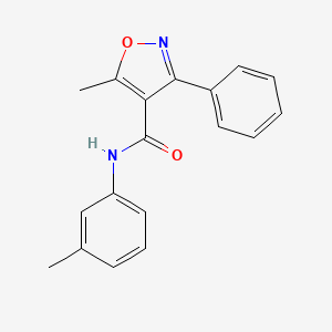 5-methyl-N-(3-methylphenyl)-3-phenyl-1,2-oxazole-4-carboxamide