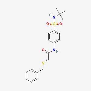 2-(benzylsulfanyl)-N-[4-(tert-butylsulfamoyl)phenyl]acetamide