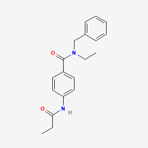 molecular formula C19H22N2O2 B11171111 N-benzyl-N-ethyl-4-(propanoylamino)benzamide 