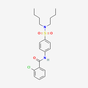 2-chloro-N-[4-(dibutylsulfamoyl)phenyl]benzamide