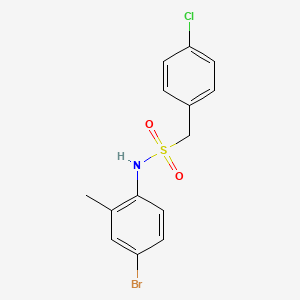 molecular formula C14H13BrClNO2S B11171115 N-(4-bromo-2-methylphenyl)-1-(4-chlorophenyl)methanesulfonamide 