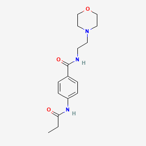 molecular formula C16H23N3O3 B11171119 N-[2-(morpholin-4-yl)ethyl]-4-(propanoylamino)benzamide 