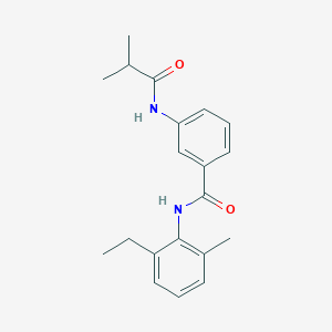 N-(2-ethyl-6-methylphenyl)-3-[(2-methylpropanoyl)amino]benzamide