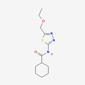 molecular formula C12H19N3O2S B11171141 N-[5-(ethoxymethyl)-1,3,4-thiadiazol-2-yl]cyclohexanecarboxamide 