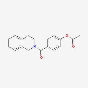 4-(3,4-dihydroisoquinolin-2(1H)-ylcarbonyl)phenyl acetate