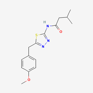 N-[5-(4-methoxybenzyl)-1,3,4-thiadiazol-2-yl]-3-methylbutanamide