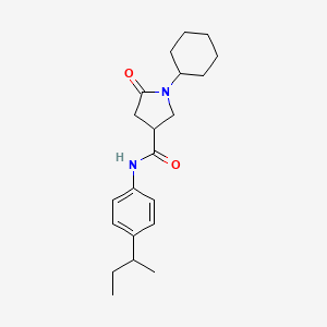 N-[4-(butan-2-yl)phenyl]-1-cyclohexyl-5-oxopyrrolidine-3-carboxamide