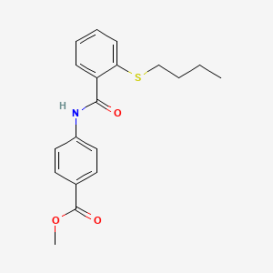 molecular formula C19H21NO3S B11171196 Methyl 4-({[2-(butylsulfanyl)phenyl]carbonyl}amino)benzoate 