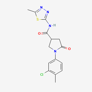 1-(3-chloro-4-methylphenyl)-N-(5-methyl-1,3,4-thiadiazol-2-yl)-5-oxopyrrolidine-3-carboxamide