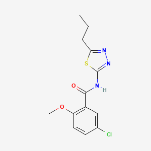 5-chloro-2-methoxy-N-(5-propyl-1,3,4-thiadiazol-2-yl)benzamide