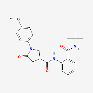 N-[2-(tert-butylcarbamoyl)phenyl]-1-(4-methoxyphenyl)-5-oxopyrrolidine-3-carboxamide