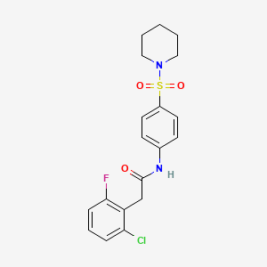 2-(2-chloro-6-fluorophenyl)-N-[4-(piperidin-1-ylsulfonyl)phenyl]acetamide