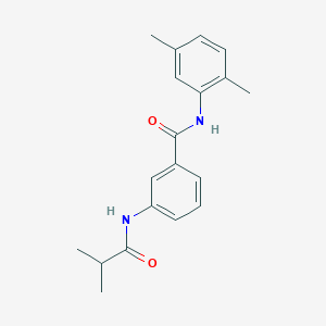 N-(2,5-dimethylphenyl)-3-[(2-methylpropanoyl)amino]benzamide