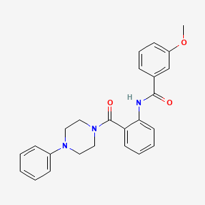 3-methoxy-N-[2-(4-phenylpiperazine-1-carbonyl)phenyl]benzamide