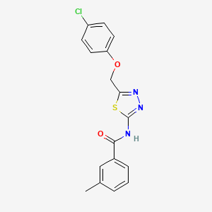 molecular formula C17H14ClN3O2S B11171279 N-{5-[(4-chlorophenoxy)methyl]-1,3,4-thiadiazol-2-yl}-3-methylbenzamide 