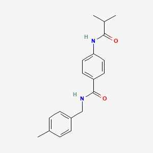 molecular formula C19H22N2O2 B11171298 N-(4-methylbenzyl)-4-[(2-methylpropanoyl)amino]benzamide 