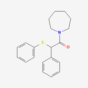 molecular formula C20H23NOS B11171304 1-(Azepan-1-yl)-2-phenyl-2-(phenylsulfanyl)ethanone 