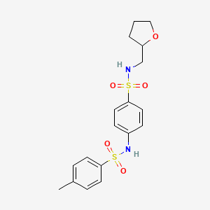 4-methyl-N-{4-[(tetrahydrofuran-2-ylmethyl)sulfamoyl]phenyl}benzenesulfonamide