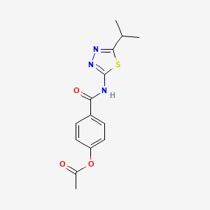 4-{[5-(Propan-2-yl)-1,3,4-thiadiazol-2-yl]carbamoyl}phenyl acetate