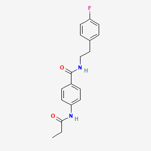 molecular formula C18H19FN2O2 B11171327 N-[2-(4-fluorophenyl)ethyl]-4-(propanoylamino)benzamide 