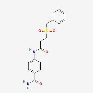 4-{[3-(Benzylsulfonyl)propanoyl]amino}benzamide