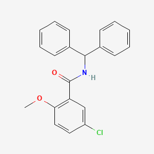 molecular formula C21H18ClNO2 B11171355 5-chloro-N-(diphenylmethyl)-2-methoxybenzamide 