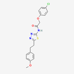 2-(4-chlorophenoxy)-N-{5-[2-(4-methoxyphenyl)ethyl]-1,3,4-thiadiazol-2-yl}acetamide