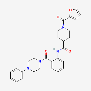 1-(furan-2-ylcarbonyl)-N-{2-[(4-phenylpiperazin-1-yl)carbonyl]phenyl}piperidine-4-carboxamide