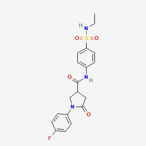 N-[4-(ethylsulfamoyl)phenyl]-1-(4-fluorophenyl)-5-oxopyrrolidine-3-carboxamide