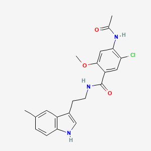 4-(acetylamino)-5-chloro-2-methoxy-N-[2-(5-methyl-1H-indol-3-yl)ethyl]benzamide