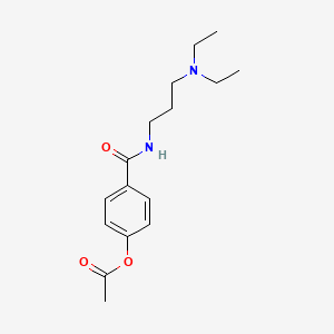 4-{[3-(Diethylamino)propyl]carbamoyl}phenyl acetate