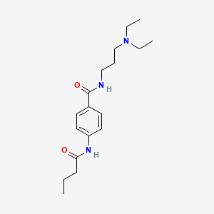 molecular formula C18H29N3O2 B11171426 4-(butanoylamino)-N-[3-(diethylamino)propyl]benzamide 