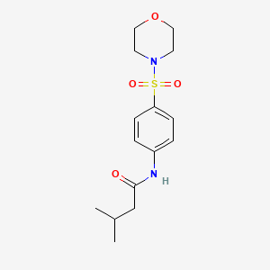 molecular formula C15H22N2O4S B11171432 3-methyl-N-[4-(morpholin-4-ylsulfonyl)phenyl]butanamide 