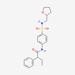 2-phenyl-N-{4-[(tetrahydrofuran-2-ylmethyl)sulfamoyl]phenyl}butanamide