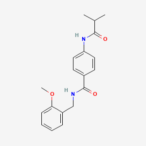 N-(2-methoxybenzyl)-4-[(2-methylpropanoyl)amino]benzamide