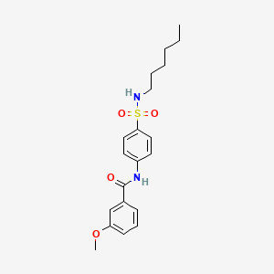 N-[4-(hexylsulfamoyl)phenyl]-3-methoxybenzamide