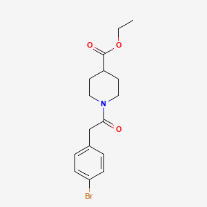 molecular formula C16H20BrNO3 B11171504 Ethyl 1-[2-(4-bromophenyl)acetyl]piperidine-4-carboxylate 