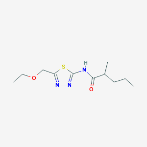 molecular formula C11H19N3O2S B11171507 N-[5-(ethoxymethyl)-1,3,4-thiadiazol-2-yl]-2-methylpentanamide 